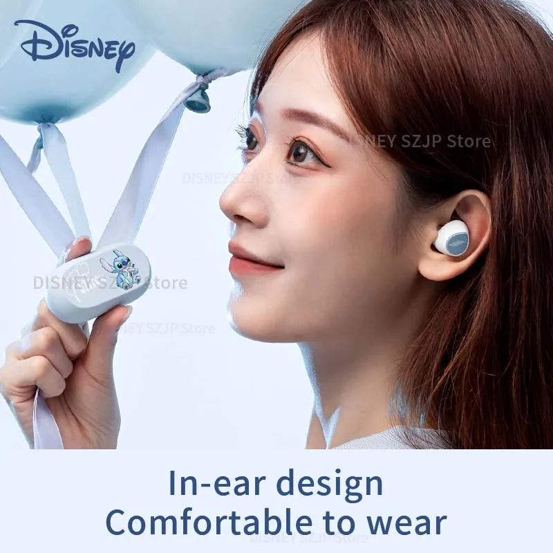 Disney Lilo & Stitch Angel D29 Wireless Bluetooth 5.3 Earphones HiFi Stereo HD Call Headset Smart Touch Headphone Long Endurance