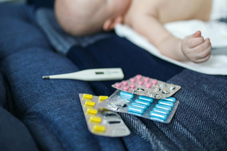 thermometer and pills